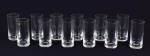 Conjunto de doze copos em cristal Strauss - med. 14,0 cm x 6,0 cm
