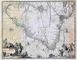 - RARO MAPA BRASIL SÉCULO XVII - John Ogilby - Arnoldus Montanus.  De Nieuwe en Onbekende Wereld . Brasilia - Amsterdam, 1671. Med. 30 x 38 cm (a obra); 50 x 57 cm (moldura). Pontos de acidez. No estado. Coleção Particular Rio de Janeiro/RJ. Nota: Impressionante do mapa do Brasil publicado por Arnoldus Montanus e que foi usado por John Ogilby como a base de sua História Completa da América. De Nieuwe en Onbekende Wereld; Bibliografias: Borba de Moares, Asher 14. Tromel 349. Stevens, Nuggets 2/535. RodriguES 1683. J.C. Brown 3/226. Church 613.