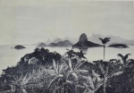 FOTOGRAFIA - MARC FERREZ - RIO DE JANEIRO - "Rio - Entrada da Barra - exterior". Fotografia impressa sobre papel, assinatura na chapa inferior direito e título no canto inferior esquerdo, circa 1890. Med.21 x 29 cm (a obra); 34 x 42 cm(moldura). Marcas do tempo. No estado. Coleção Particular Rio de Janeiro/RJ..