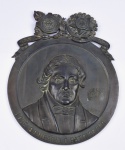 Placa comemorativa em Pewter - 1822 - 1922 ,"José Bonifácio - O Patriarca "-med. 28,0 cm x 22,0 cm. Marcas do tempo.Coleção Particular Rio de janeiro/RJ