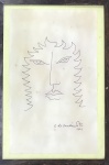 EMILIANO DI CAVALCANTI -nanquim s/ papel medindo 22 x 35 cm. Datado 1961.