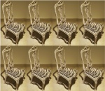Conjunto de 8 cadeiras DOM JOSÉ EM madeira com desgastes