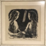 MANUEL COLMEIRO GUIMARAS (Espanha 1901-1999) - Lapis s/ papel, medindo: 54 cm x 54 cm e 40 cm x 40 cm