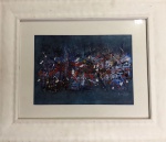 BANDEIRAS - aquarela s/ papel, datado 1962, medindo: 48 cm x 58 cm e 23 cm x 32 cm
