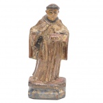 Santo Antonio em madeira com resquícios de policromia. Século XIX.