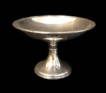 WOLFF - fruteira de metal espessurado a prata, medindo: 18 cm alt. x 16 cm diametro