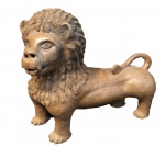 Arte Popular - raro leão em barro, medindo: 37 cm x 30 cm