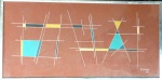 Mario SILÉSIO (1913-1990) - oleo s/ papel, datado 1959, medindo: 22 cm x 44 cm 