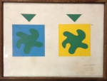 Athos BULCAO (1918-2008) - colage s/ papel, medindo: 40 cm x 31 cm 