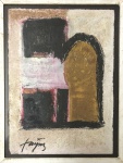 Antoni TAPIES (Attrib.) (1923-2012) - óleo s/ papel, medindo: 37 cm x 29 cm (todas as obra estrangeiras são atribuídas)