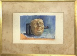 ANITA MALFATTI (atribuído) aquarela s/ papel, medindo: 28 cm x 40 cm e 51 cm x 67 cm