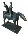 CARYBE (1911-1997) - Escultura em bronze patinado, medindo: 39 cm alt.
