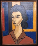 DJANIRA (atribuído) - óleo s/ tela, datado 1949, medindo: 49 cm x 60 cm