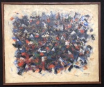 BANDEIRA Antonio - óleo s/ tela, datado 58, medindo: 58 cm x 49 cm