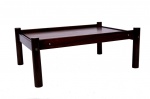 PERCIVAL LAFER - linda mesa de centro em jacarandá selada, medindo: 28 cm alt. x 52 cm prof. x 72 cm comp.