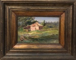 WEINGARTNER, Pedro - óleo s/ cartão, Petrópolis 1914, medindo: 28 cm x 18 cm e 51 cm x 41 cm