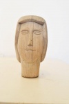 EX-VOTO - ` Cabeça ` - escultura em madeira - 16 cm alt.