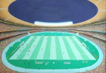 JOSÉ PEREIRA -  Estádio de futebol  - óleo sobre tela - 69x100 cm