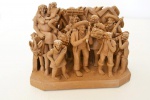 GALEGUINHO (LEONILSON ARCANJO - CAPELA, AL) - ` Retirantes ` - cerâmica - 12x10x6,5 cm