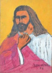 RANCHINHO - `Cristo com 6 dedos` - técnica mista sobre papel - 35x49 cm - 1976