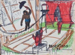 RANCHINHO - `Circo` - técnica mista sobre papel - 22x29 cm - 1979