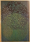 DIONÍSIO DEL SANTO (1925 - 1999) - Composição geométrica em azul, serigrafia, assinada, no c.i.d. e titulado no c.i.e., tiragem única 1/ 1 Med. 64 x 45 cm. Emoldurado. Medida total: 82 x 62 cm