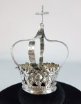 Antiga e grande coroa sacra em prata brasileira, primeiro quartel do séc.XIX, Bahia. Med. 14 x 09 cm