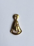 Belo pingente ouro amarelo, teor 750, cravejado por brilhantes. Med. 3cm