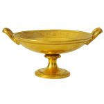 Fruteira em porcelana Vienna dourada á ouro, séc. XIX. Altura: 8cm