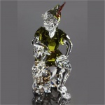SWAROVSKI - Escultura  em Crystal Swarovski representando figura de  Peter Pan Dusney - Acompanha Caixa Original