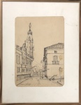 Oswaldo GOELDI (1895-1961) (atribuído) - estudo, nanquim s/ papel, medindo: 16 cm x 22 cm e 26 cm x 32 cm 