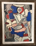 Jean DUBUFFET (1901-1985)(atribuído) - óleo s/ tela, datado 1959, medindo: 42 cm x 56 cm e 53 cm x 66 cm (todas as obras extrangeira são atribuídas ao artista)
