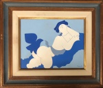 Milton DACOSTA (1915-1988) (atribuído) - óleo s/ tela, medindo: 27 cm x 35 cm e 56 cm x 48 cm