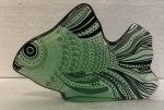 ABRAHAM PALATNIK - arte cinética, escultura em resina de poliéster representando peixe, medindo: 9 cm alt.