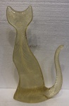 ABRAHAM PALATNIK - arte cinética, escultura em resina de poliéster representando gato, medindo: 40 cm alt..