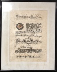 Diploma, Ordem do mérito das Belas Artes WOLKMAR WENDLINGER, medindo: 68 cm x 55 cm e 50 cm x 36 cm