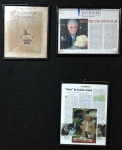 Lote contendo 3 reportagens referente ao restaurante Casa da Suíça, emoldurado