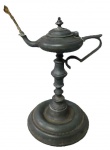 COLEÇÃO: RESTAURANTE CASA DA SUIÇA, lamparina de pewter, medindo: 24 cm alt.