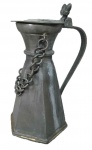 COLEÇÃO: RESTAURANTE CASA DA SUIÇA, jarra de pewter. medindo: 36 cm alt.