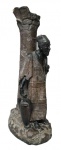 Espetacular escultura em terracota, representando velho, medindo: 65 cm alt.