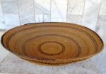 Trabalho artesanal indígena - grande cesto com diâmetro de 60 cm. ( Apresenta tres pequenos furinhos)