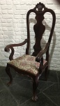 Bela cadeira D. João V séc. XIX em jacaranda , med. 1,28 m de Alt. X 68 cm de Larg.