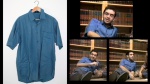RENATO RUSSO-ACERVO PESSOAL- EMIL RUTENBERG U.S.A- Camisa masculina em algodão na cor azul royal de gola,botões e mangas curtas , a mesma em uso na entrevista conforme foto,link:http://720pvideo.9ads.mobi/GkjZSDX0u4U/watch-video-Entrevista-com-Renato-Russo--Programa-Shock--Tv-Manchete-1988-online-video/.OBS- ACOMPANHA DECLARAÇÃO DE AQUISIÇÃO CERTIFICADA  EM PAPEL TIMBRADO,ASSINADA E COM FOTO DA PEÇA ADQUIRIDA DE ACERVO PESSOAL DO RENATO RUSSO, VIDE FOTOS EM ANEXO.