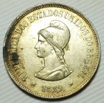 BRASIL - 1.000 RÉIS EM PRATA ANO 1889 - ESCASSO.