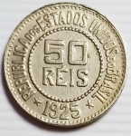 BRASIL - 50 RÉIS EM CUNI ANO 1925 - ESCASSA.