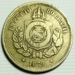 BRASIL - 100 RÉIS EM CUNI ANO 1879 - ESCASSO.