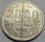 BRASIL - 2.000 RÉIS EM PRATA ANO 1935.