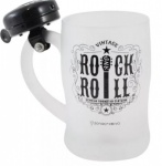 Caneca vintage rock in roll , com companhia de bicicleta acoplada, com capacidade de 400ml. Medida 13cm de altura. Campainha funciona. Sem uso e na embalagem original.