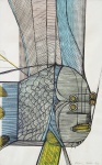 ALDEMIR MARTINS  Peixe Tecnica  nanquim/aquarela  Dimensões  44x28 cm  Ass  canto inferior direito  Datado  1963