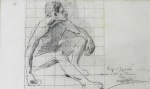 PARREIRA, Antônio  Pagé do Iguassu Técnica  Desenho (Estudo) Dimensões  34x55 cm  Ass  canto inferior direito  Localizado e datado  Paris, 1915